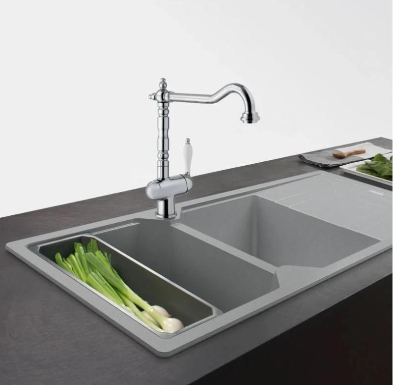 Franke Particolare Old England klassisk køkkenarmatur krom 115.0060.360