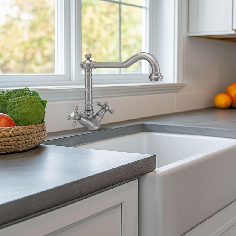 PB Nostalgisk køkkenhane V1910 rustfrit stål