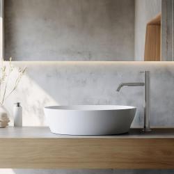 Waterevolution Flow håndvaskarmatur med høj udløb til håndvaske, inkl. klikprop, krom T11501