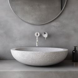 Waterevolution Flow indbygget håndvaskarmatur krom med tud 25 cm T116B01-25