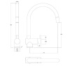 Waterevolution Flow keukenmengkraan chroom met uittrekbare uitloop T15501