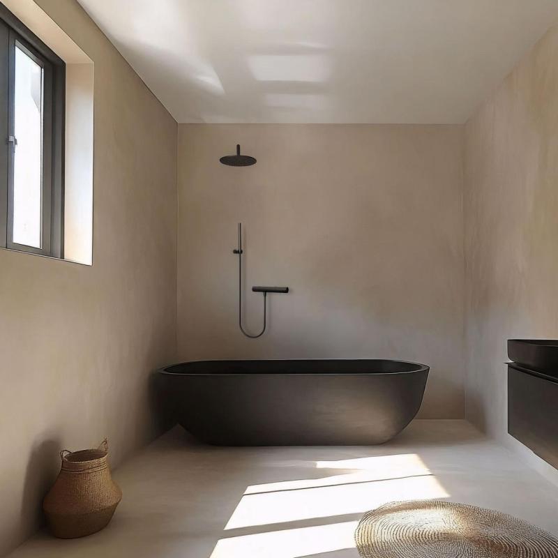 Waterevolution Flow brusetermostat med brusegarniture sort T140TPR