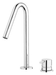 Waterevolution Flow 2-huls håndvaskarmatur krom med lille V 120mm tud T1121V01