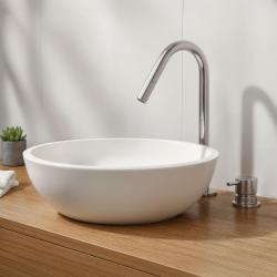 Waterevolution Flow 2-huls håndvaskarmatur krom med lille V 120mm tud T1121V01