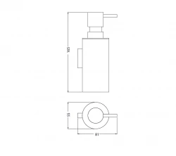 Waterrevolution Deep sæbedispenser krom A22601