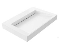 Solid-S Quatra håndvask solid surface mat hvid uden hanehul 60x45,5cm 1208775682