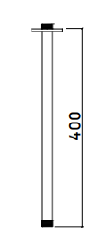 Waterevolution flow loftstøtte 40 cm krom T16454001