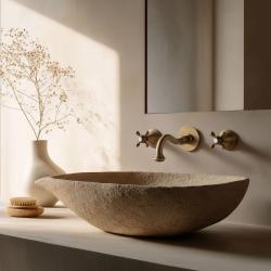 PB klassisk indbygget vægmonteret vandhane med stjernehåndtag 16 cm tud bronze 1208855052