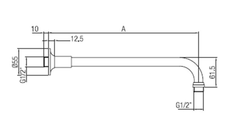 PB klassisk brusearm bronze 40cm 1208898922