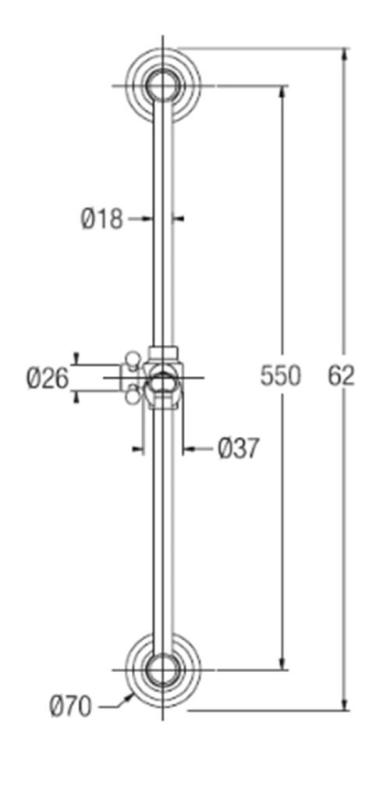 PB klassisk glidestangssæt med håndbruser og bruserslange i rustfrit stål 1208899112