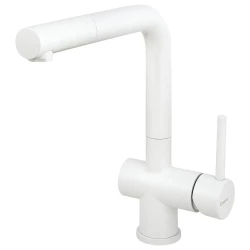 CARESSI White Line RVS ééngreeps keukenmengkraan met uittrekbare uitloop CA108WH U ECO 1208920612