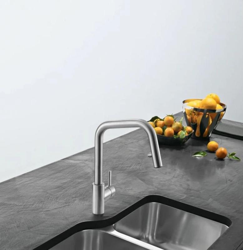 Franke Køkkenarmatur Kubus udtrækbar håndbruser rustfrit stål 115.0529.207