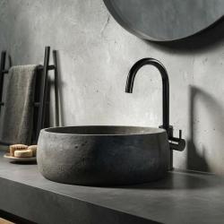 Waterevolution Flow håndvaskarmatur høj model mat sort T1121FUPR