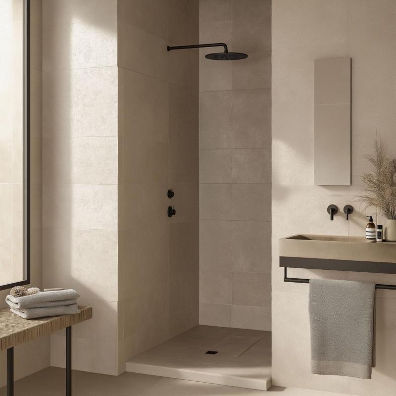 Waterevolution Flow indbygget brusetermostat med 1 stopventil mat sort 1208920977