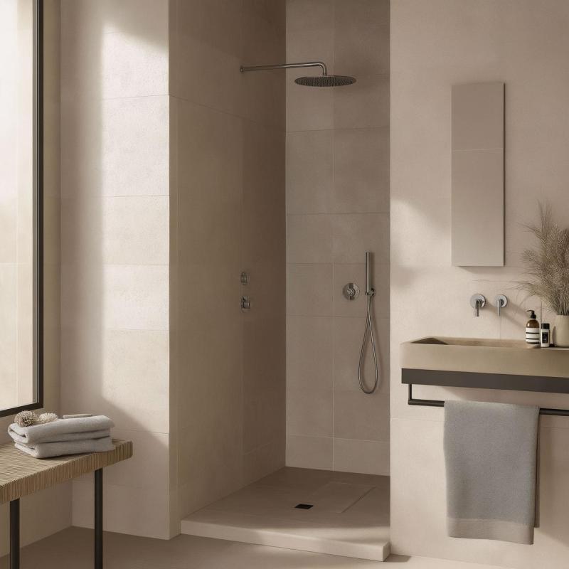 Waterevolution Flow indbygget brusetermostat med 1 omskifterhane, krom 1208920984