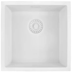 Caressi White Line hvid Quartz vask 40cm til over- eller underbygning CAGRPP40WH-TU 1208921340