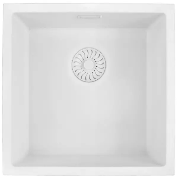 Caressi White Line hvid Quartz vask 40cm til over- eller underbygning CAGRPP40WH-TU 1208921340