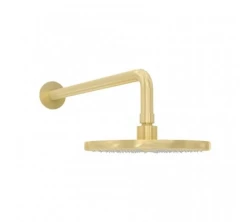 Waterevolution Flow hovedbruser 200mm med vægtilslutning Light Gold T1641WGE