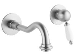 PB nostalgisk indbygningsvaskarmatur Vintage tud 21 cm rustfrit stål