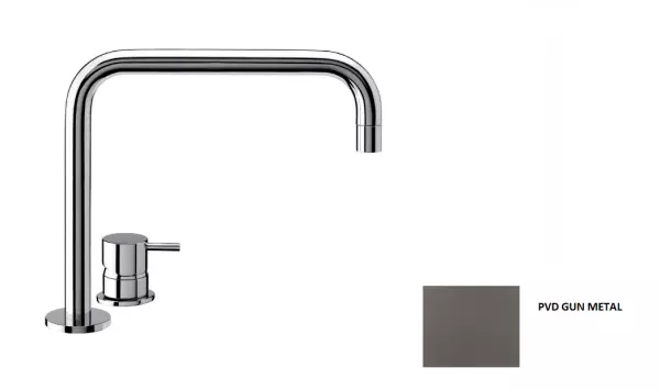 Waterevolution Flow 2-huls håndvaskarmatur Gun Metal T112HGME