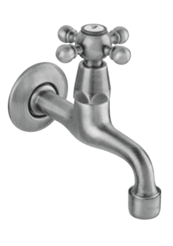 PB klassisk vægmonteret vandhane med stjernehåndtag til koldt vand mat sort 1208952981