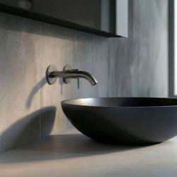 SB Round 316 indbygget håndvaskarmatur Gun Metal PVD 132mm