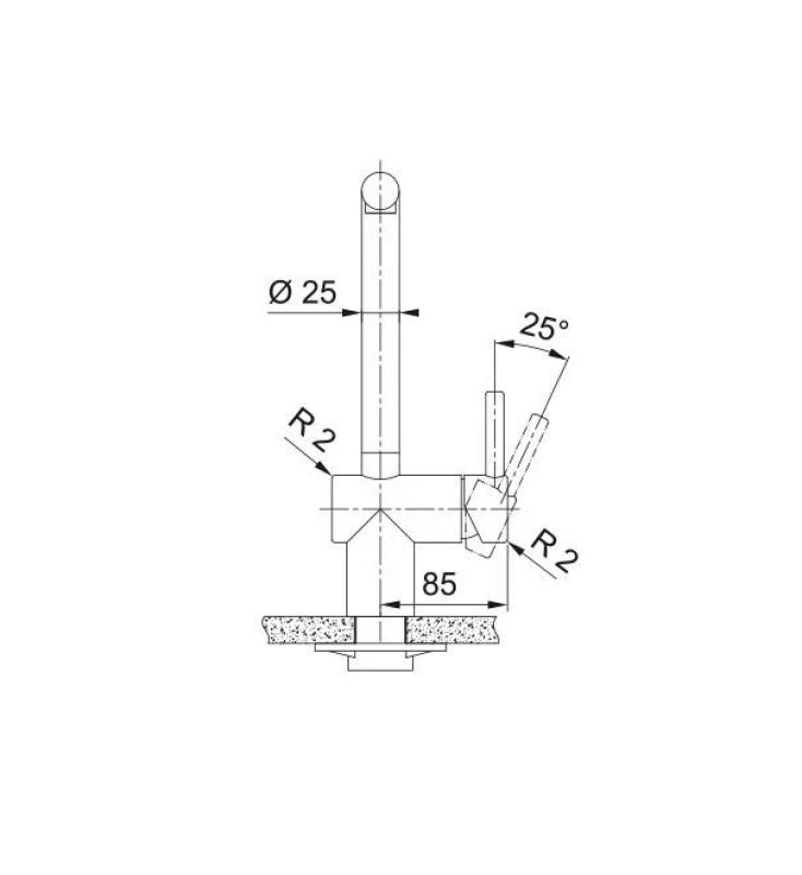 Franke kobber køkkenarmatur Atlas Neo med udtrækbar tud pvd kobber 115.0628.208