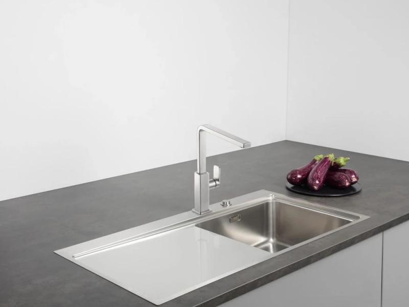 Franke massiv rustfrit stål Køkkenarmatur Mythos med drejbar tud inox 115.0547.852