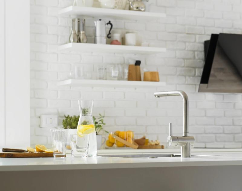 Franke børstet rustfrit stål sensor Køkkenarmatur Atlas Neo med udtrækkelig tud inox 115.0625.523