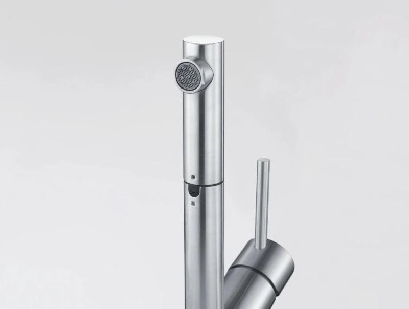 Franke Orbit massivt rustfrit stål lav køkkenhane med udtrækkelig tud inox 115.0569.461