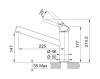 Franke Orbit massief rvs hoge Keukenkraan met draaibare uitloop inox 115.0600.928