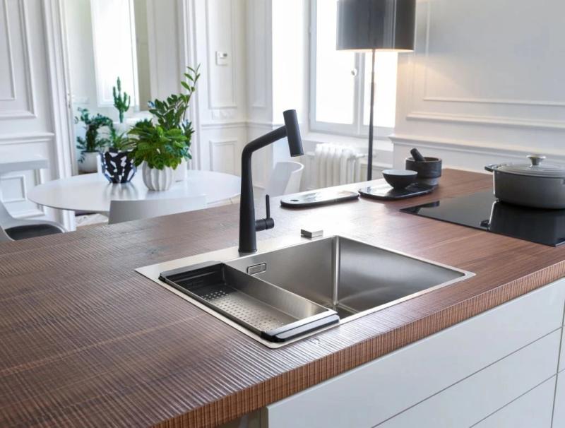 Franke Icon Køkkenarmatur mat sort med udtrækkelig tud 115.0625.190