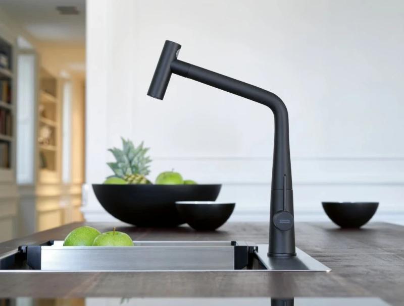 Franke Icon Køkkenarmatur mat sort med udtrækkelig tud 115.0625.190