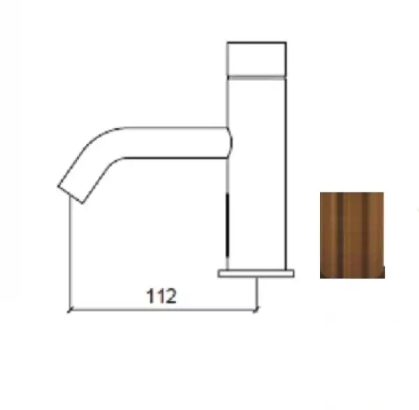 Waterevolution Flow elektronisk håndvaskarmatur infrarød på 230volt kobber T110EECPE