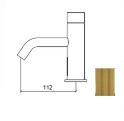 Waterevolution Flow elektronisk håndvaskarmatur infrarød på 230 volt børstet messing T110EEFLE