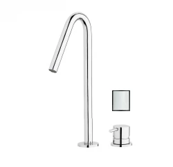 Waterevolution Flow 2-huls håndvaskarmatur hvid med høj V 120mm tud T1122VBR