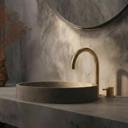 Waterevolution Flow 2-huls håndvaskarmatur børstet messing T1121ULE