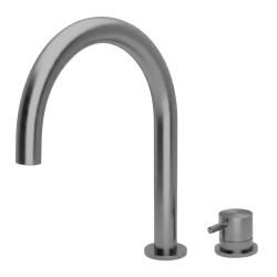 Waterevolution Flow 2-huls håndvaskarmatur PVD Gun Metal T1121UGME