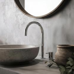 Waterevolution Flow 2-huls håndvaskarmatur krom med lav U 200mm tud T1122U01