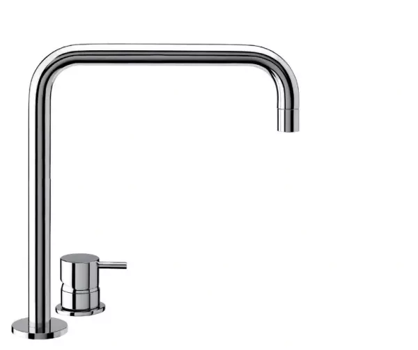 Waterevolution Flow 2-huls håndvaskarmatur høj tud 222 krom T122H01