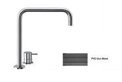 Waterevolution Flow 2-huls håndvaskarmatur høj tud 222 PVD Gun Metal T122HGME