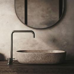 Waterevolution Flow 2-huls håndvaskarmatur høj tud 222 PVD Gun Metal T122HGME