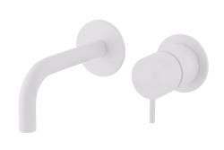 Waterevolution Flow indbygget håndvaskarmatur hvid tud 10cm T116BBR-10