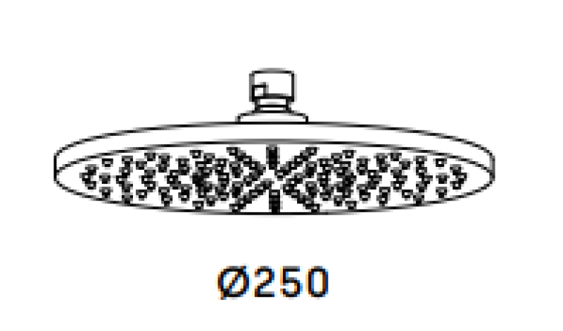 Waterevolution Flow hovedbruser 250mm fuldstændig rustfrit stål T164325IE
