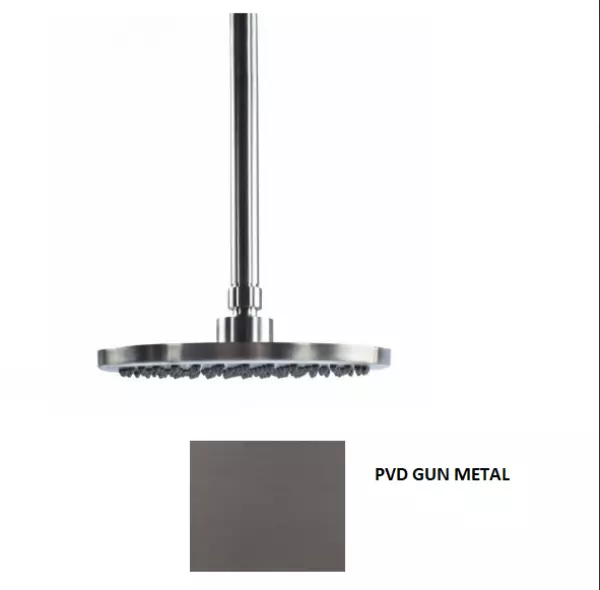 Waterevolution Flow hovedbruser 250mm med lofttilslutning PVD Gun Metal T164225GME