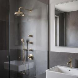 PB Classic nostalgisk indbygget bruse-termostat med 3 stophaner i bronze