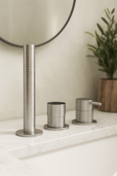 Waterevolution Flow 3-huls Badarmatur til Badekarkantmontering RVS T138SBIE