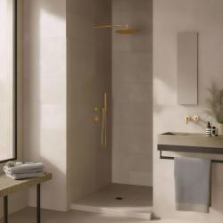 Waterevolution Flow indbygget brusetermostat med 1 omskifterhane, lys guld 1208954644