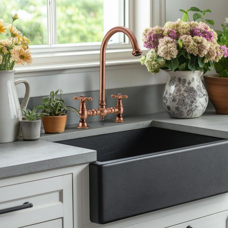 PB Nostalgisk Brokøkkenhane kobber rund tud med stjernehåndtag 1208954670