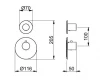 SB 316 AESTHETICS Round Inbouw thermostaatkraan met 1 uitgang / stopkraan volledig RVS 1208954889